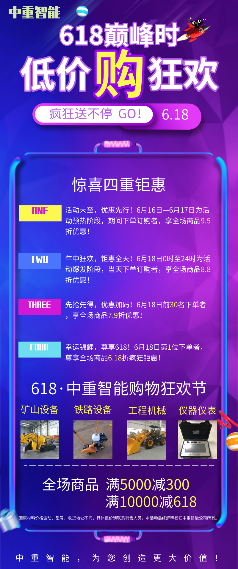 中重智能618活動大促銷！